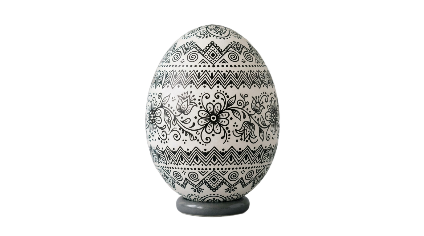 easter egg png black and white PNG transparent background