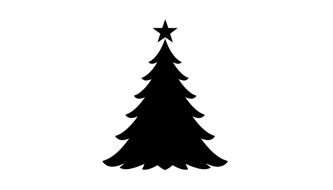 christmas tree silhouette png PNG transparent background