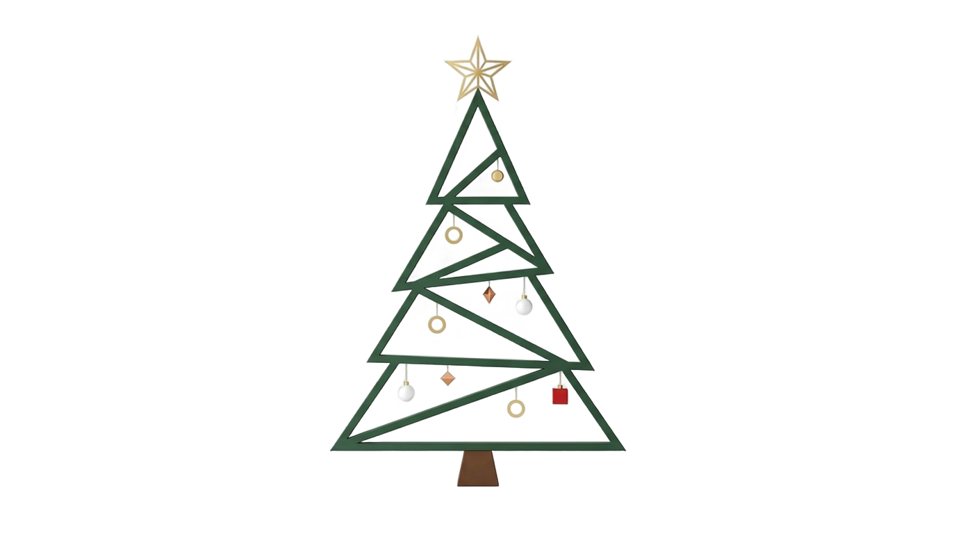 christmas tree minimalist png PNG transparent background