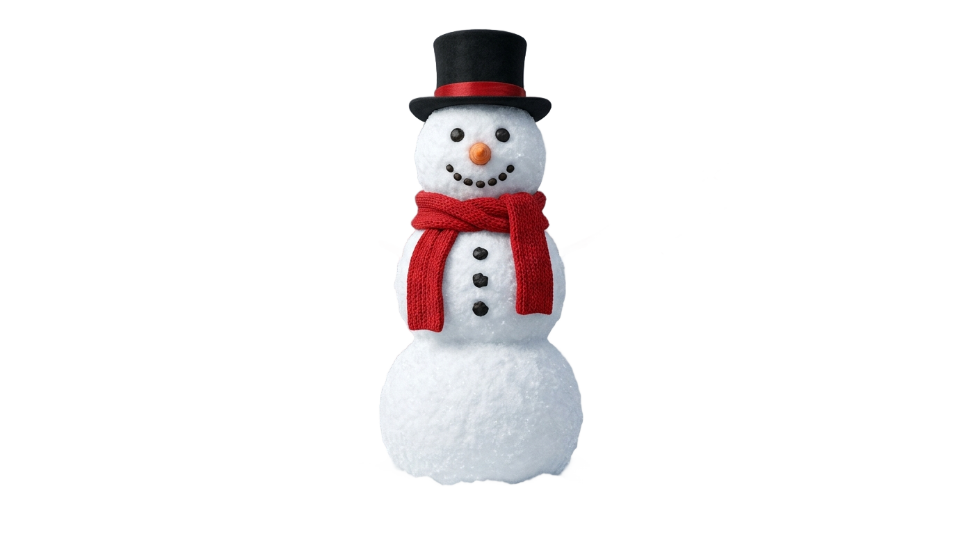 cute christmas snowman png PNG transparent background