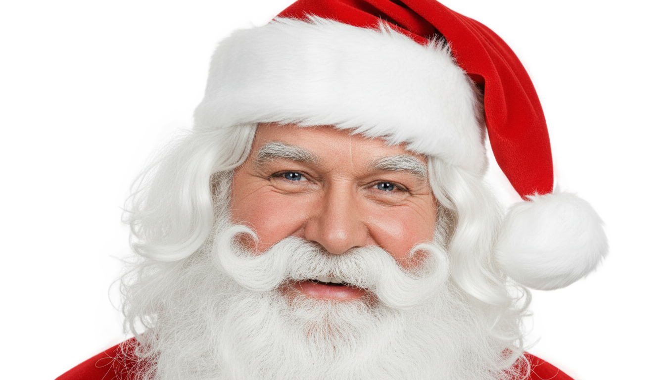 santa claus face png PNG transparent background