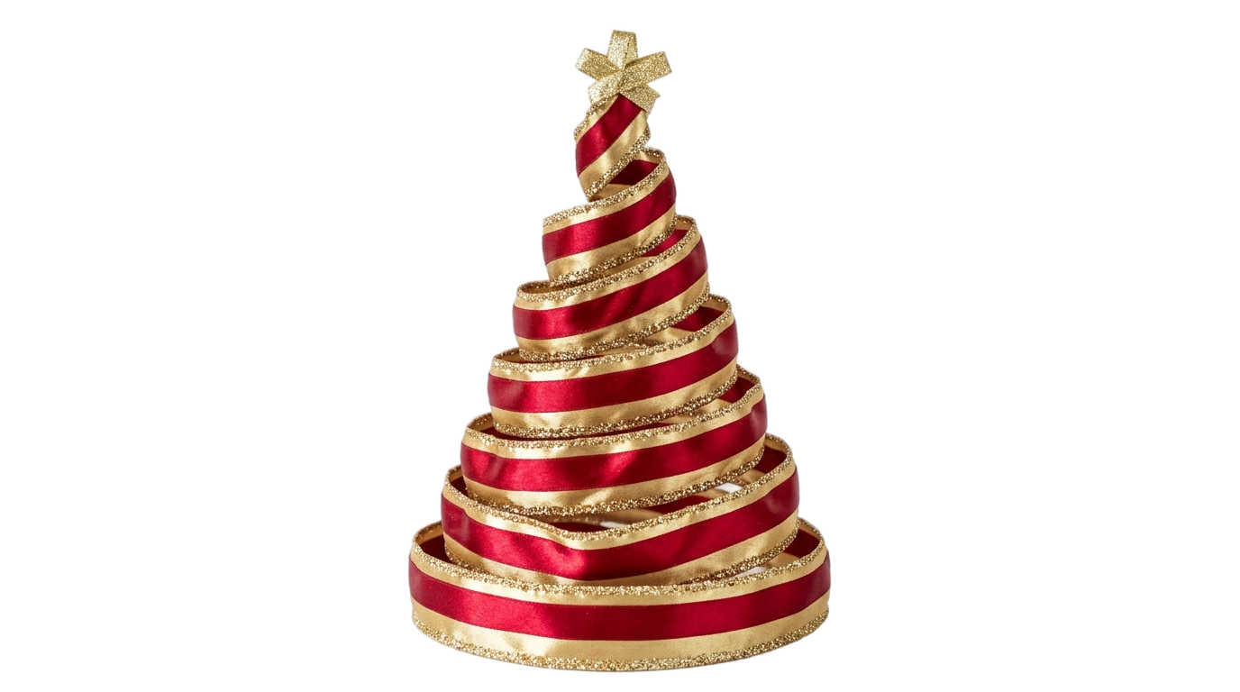 christmas tree ribbon png PNG transparent background