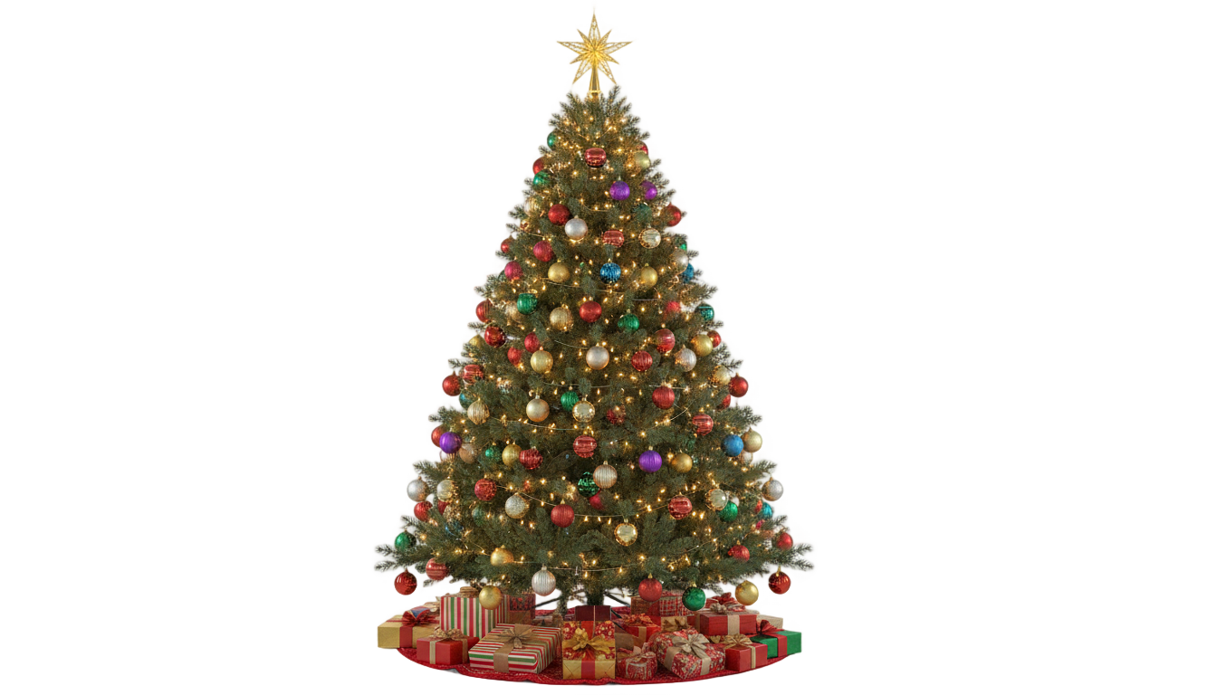 christmas tree cartoon png PNG transparent background
