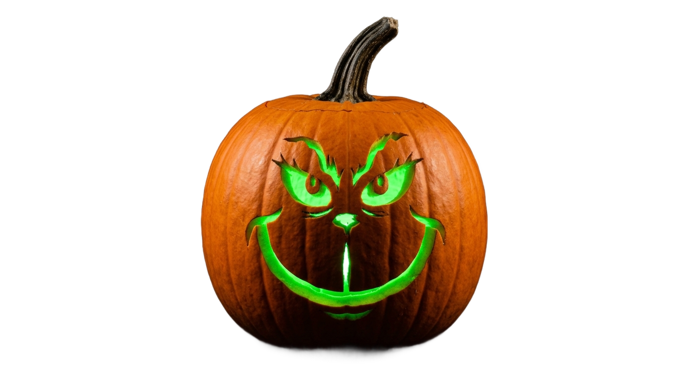 grinch pumpkin png PNG transparent background