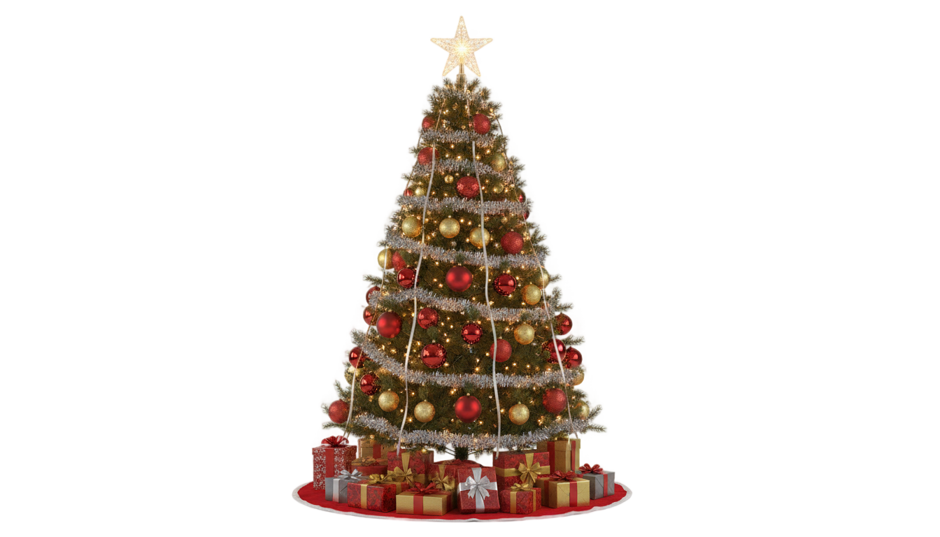 christmas tree decor png PNG transparent background