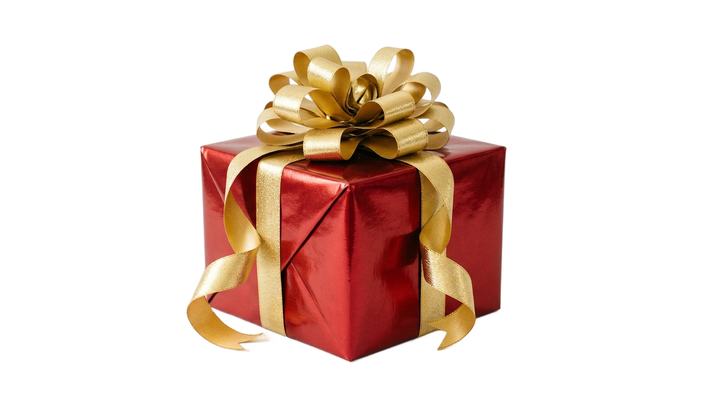 merry christmas gift box png PNG transparent background
