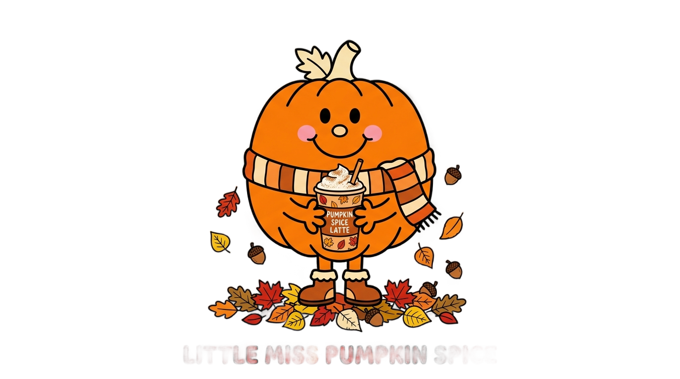 little miss pumpkin spice png PNG transparent background