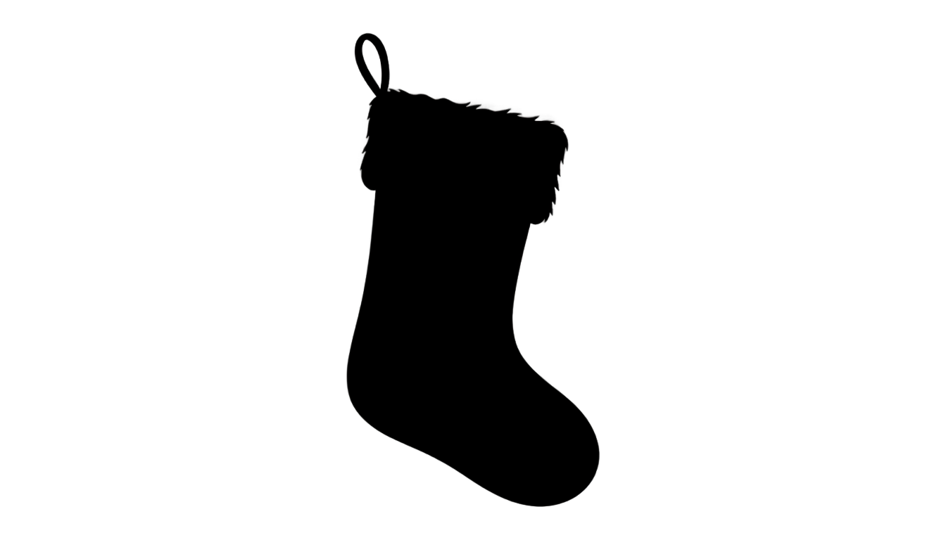 christmas stocking silhouette png PNG transparent background