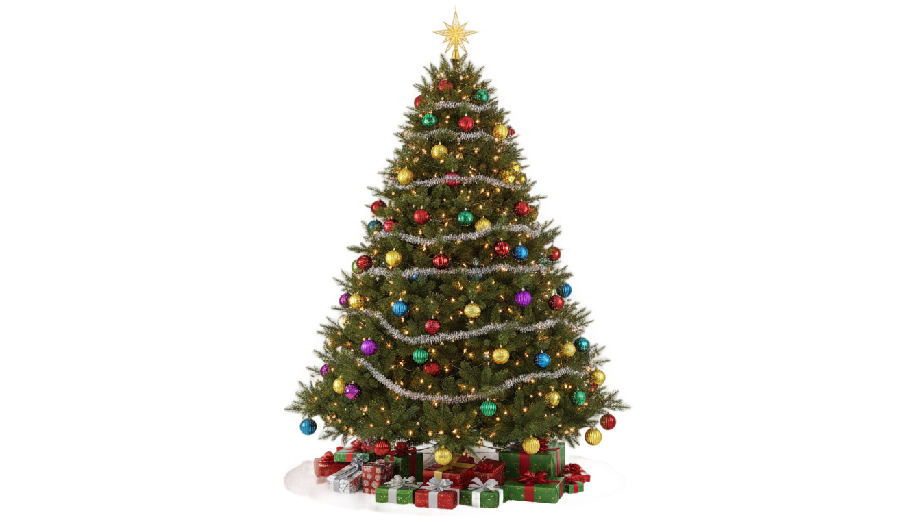 christmas tree png realistic PNG transparent background