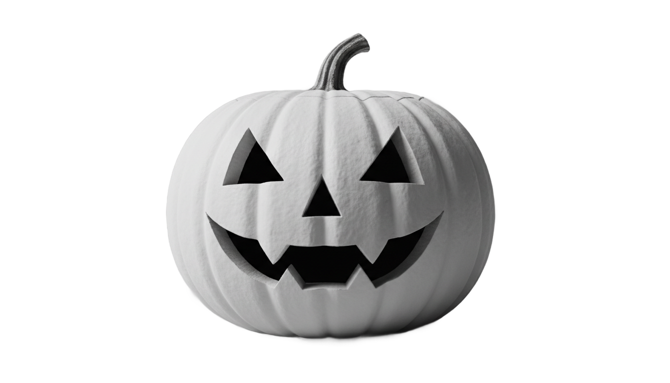 jack o lantern png black and white PNG transparent background
