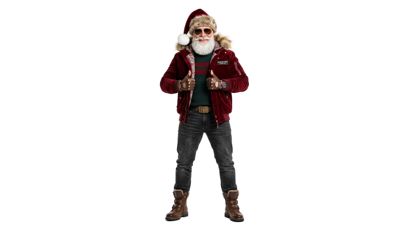 cool santa claus png PNG transparent background