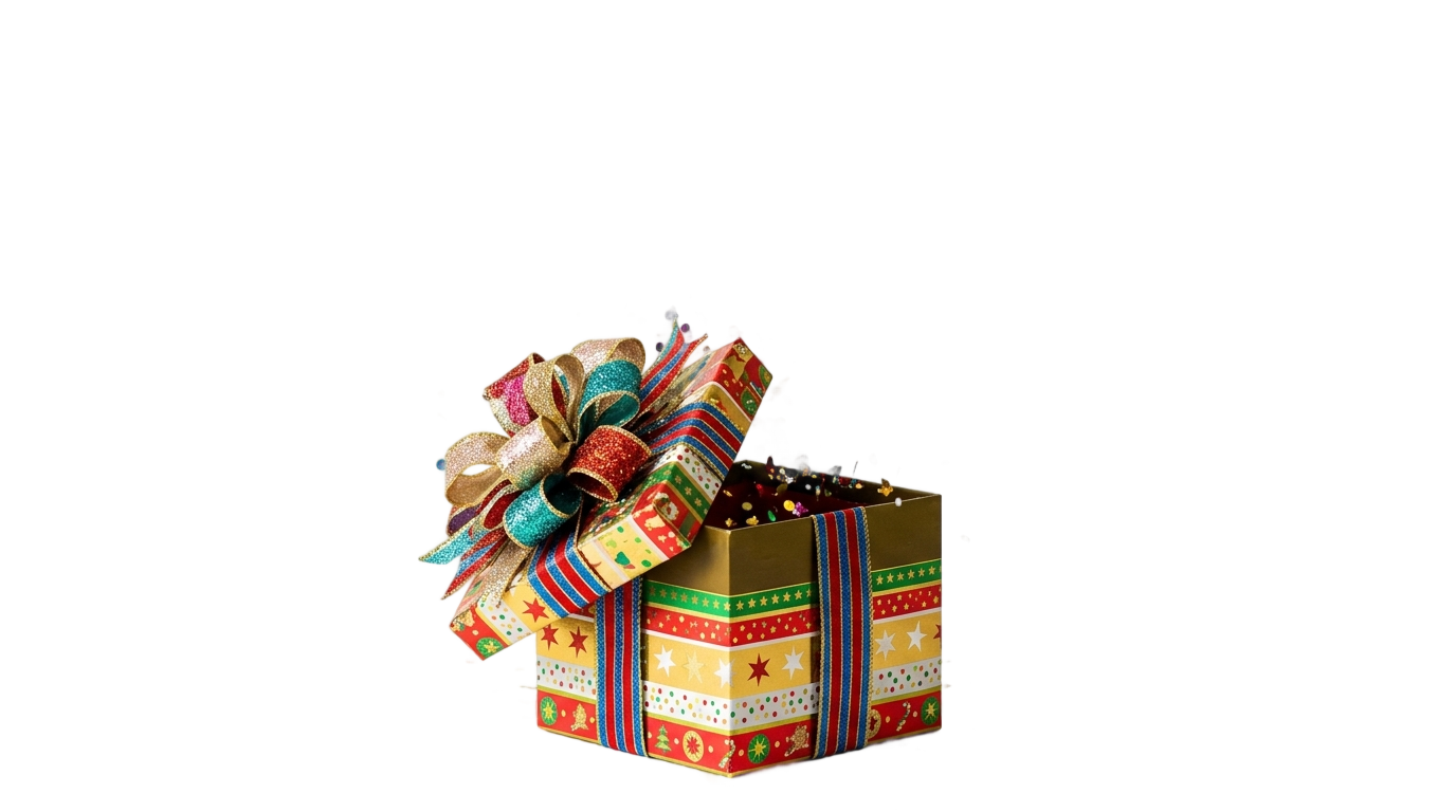 surprise gift box png PNG transparent background