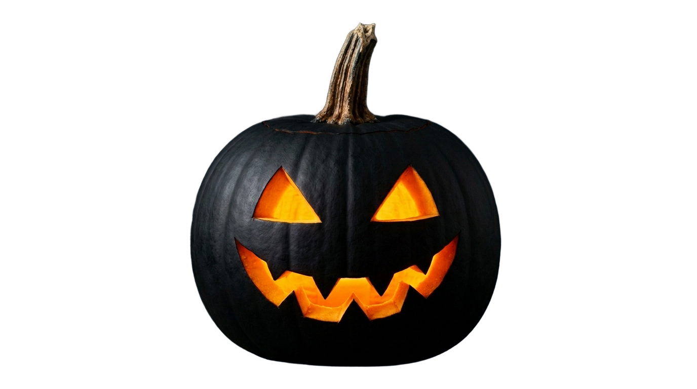 halloween black pumpkin png PNG transparent background
