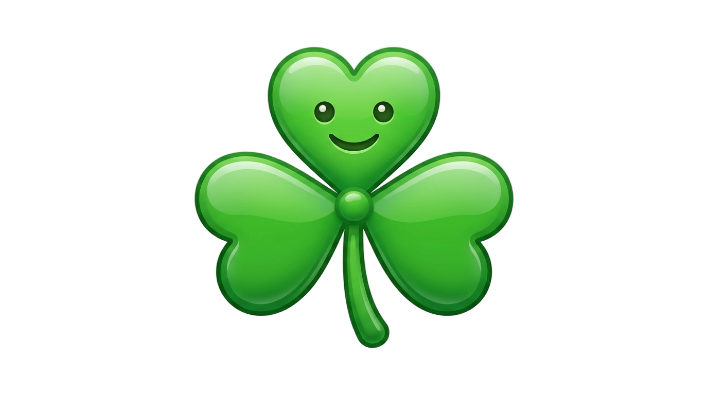 shamrock emoji png PNG transparent background