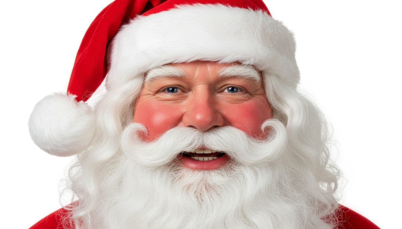 santa claus face png PNG transparent background