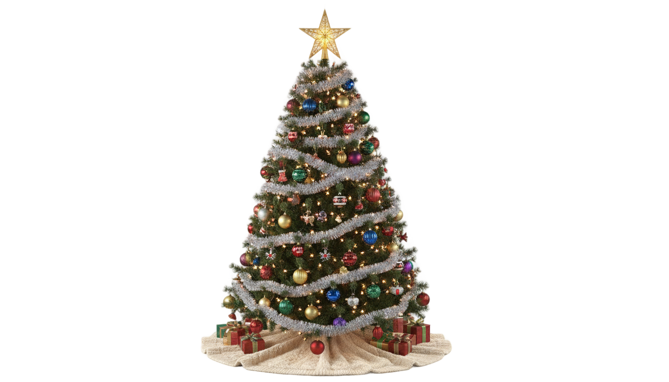 christmas tree art png PNG transparent background