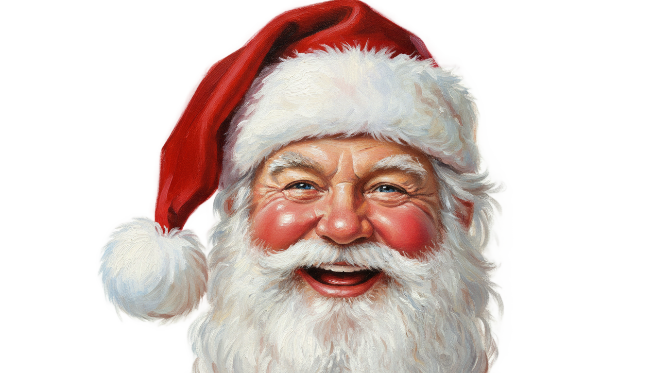 santa head png PNG transparent background
