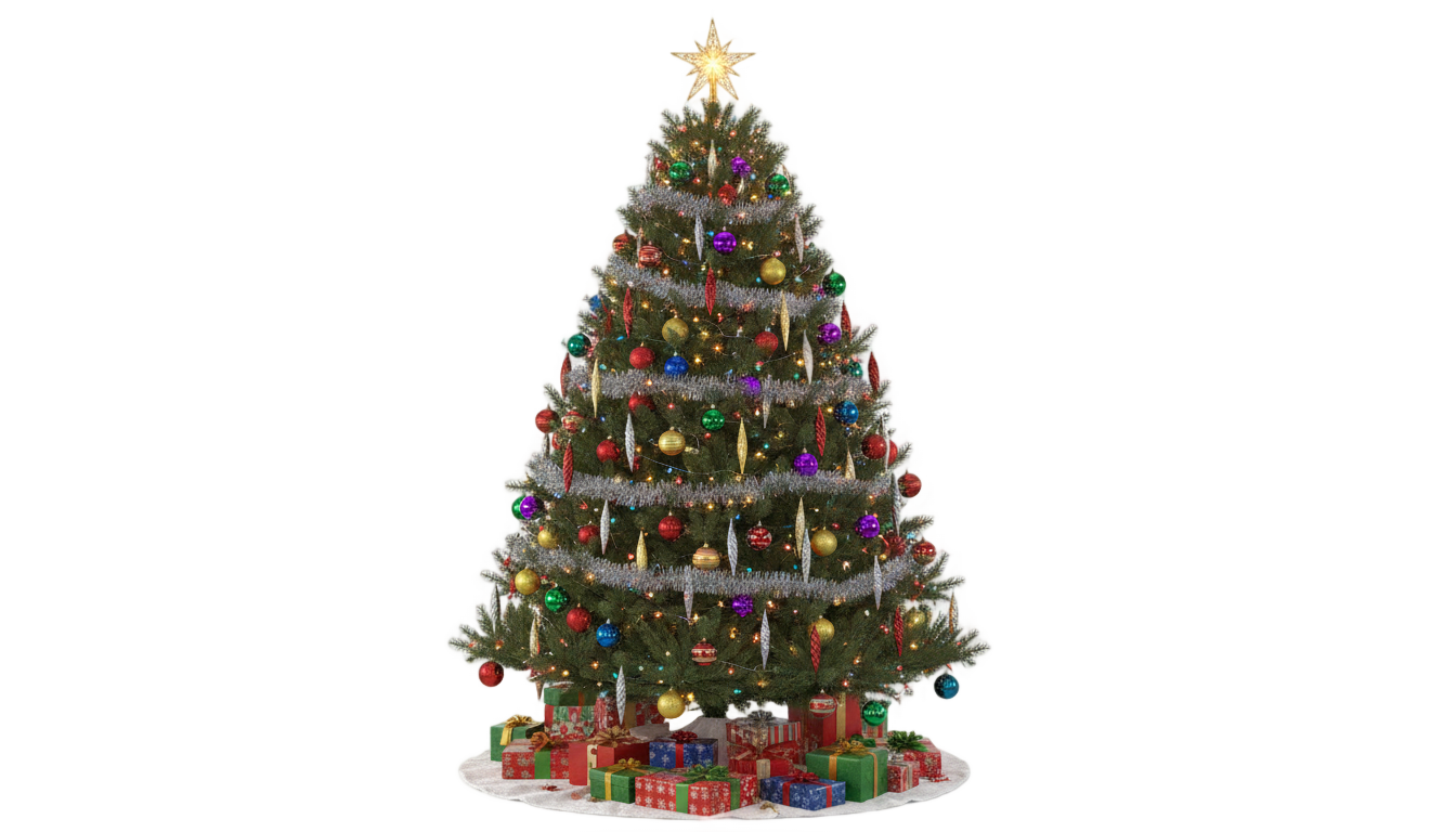 christmas tree png realistic PNG transparent background