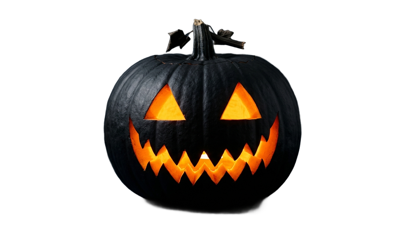 halloween black pumpkin png PNG transparent background