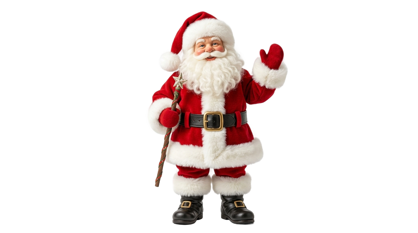 santa 3d png PNG transparent background