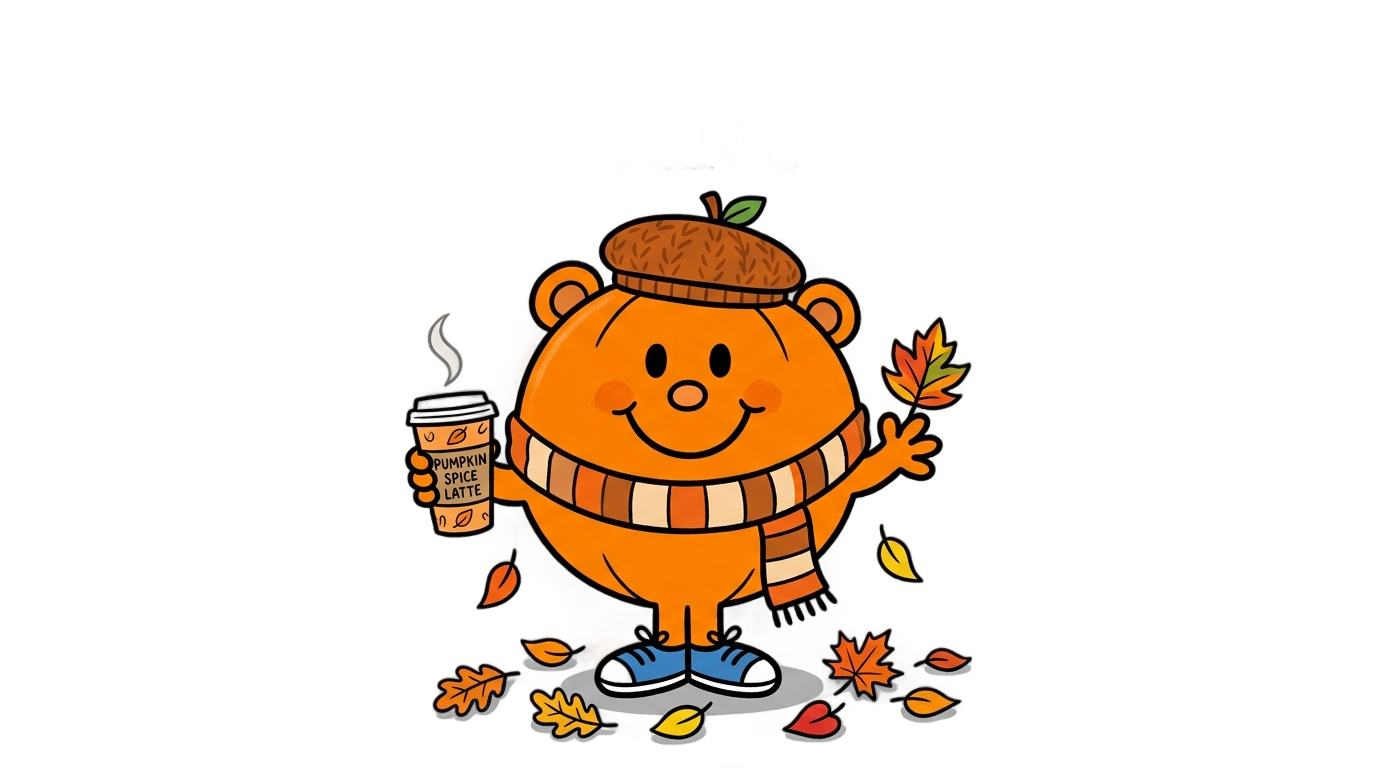 little miss pumpkin spice png PNG transparent background
