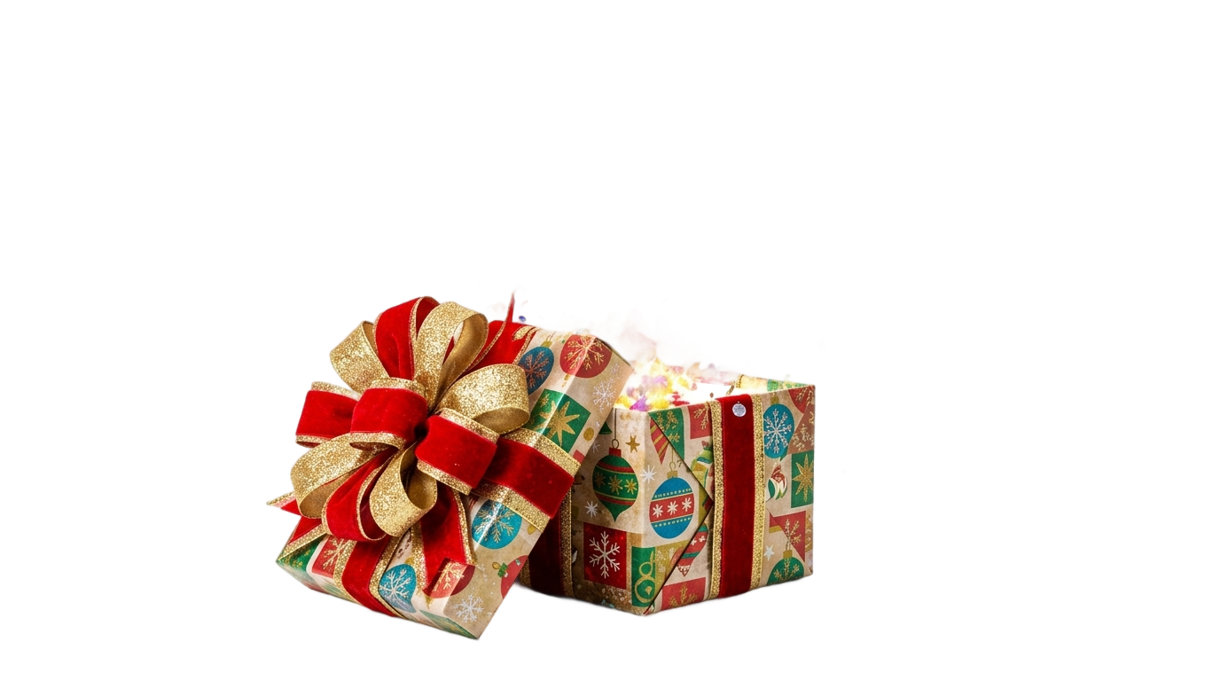 surprise gift box png PNG transparent background