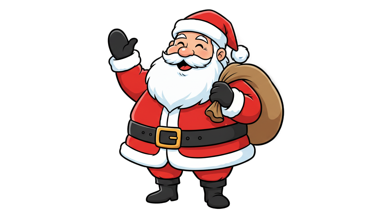 santa claus cartoon png PNG transparent background