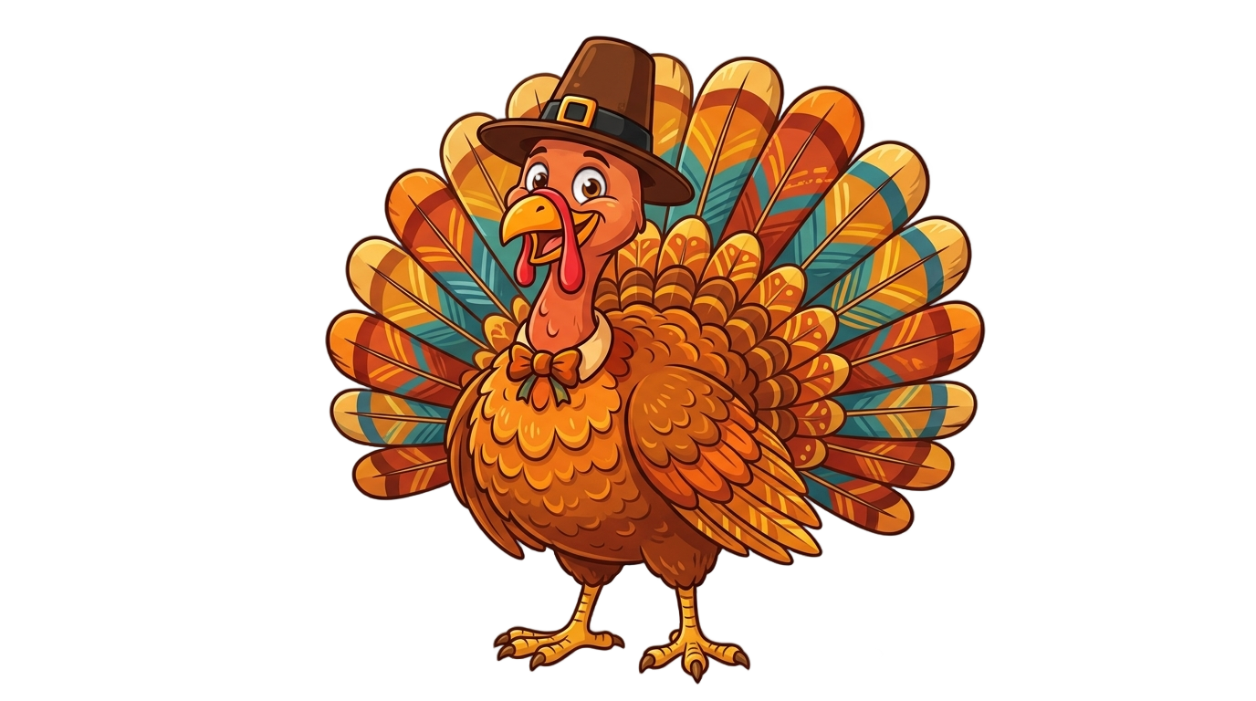 happy thanksgiving turkey png PNG transparent background
