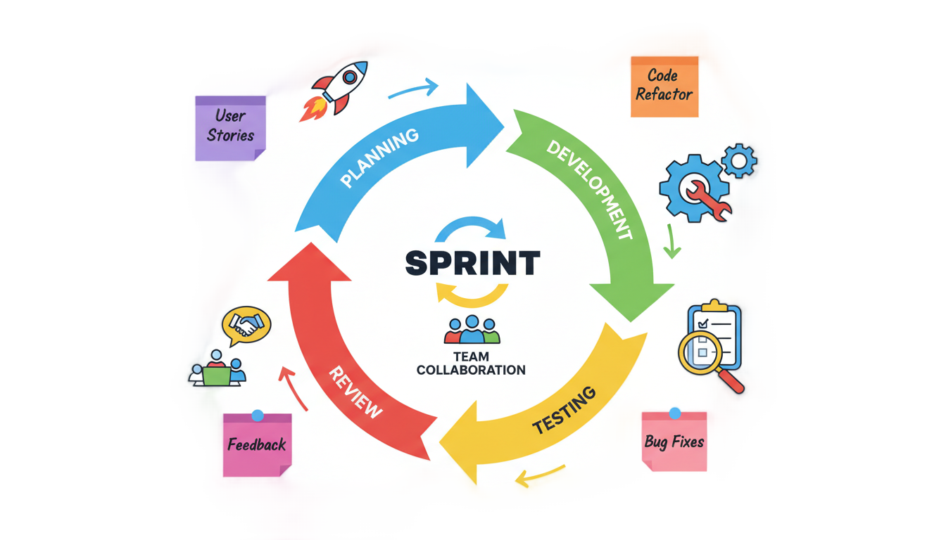 agile methodology diagram png PNG transparent background