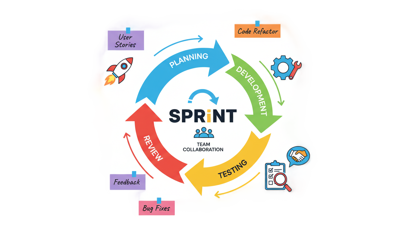 agile methodology diagram png PNG transparent background