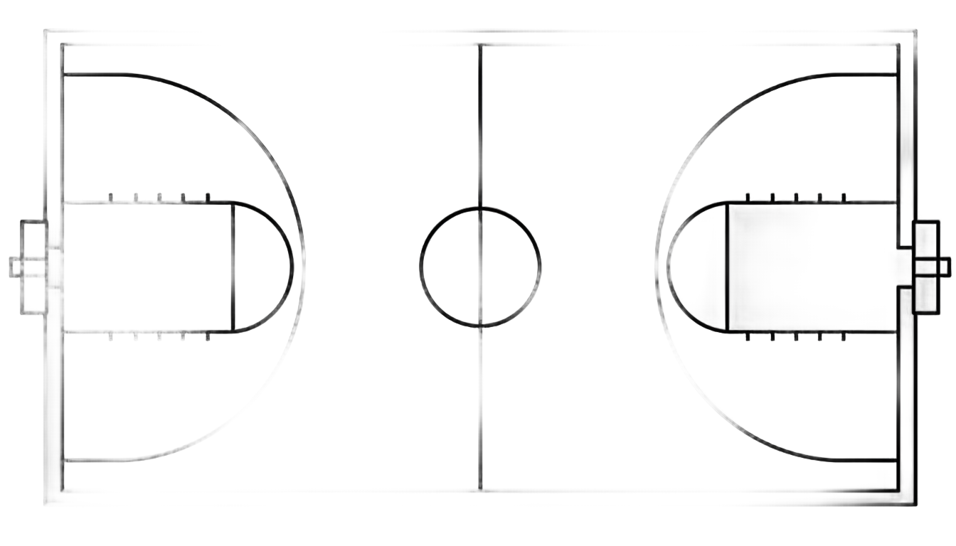 basketball court diagram png PNG transparent background