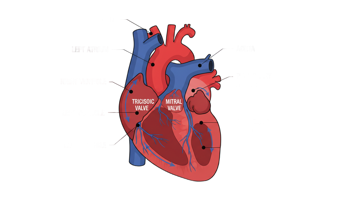 human heart diagram png PNG transparent background