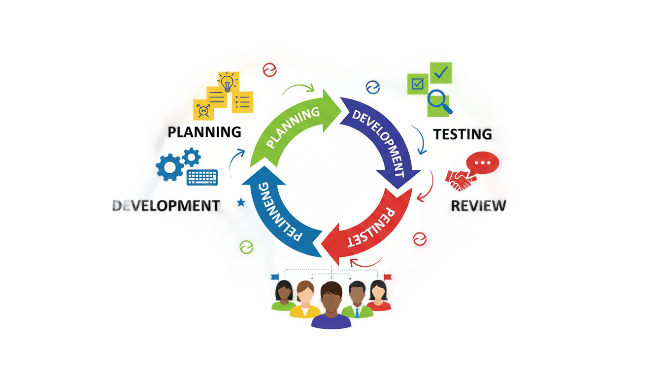 agile methodology diagram png PNG transparent background