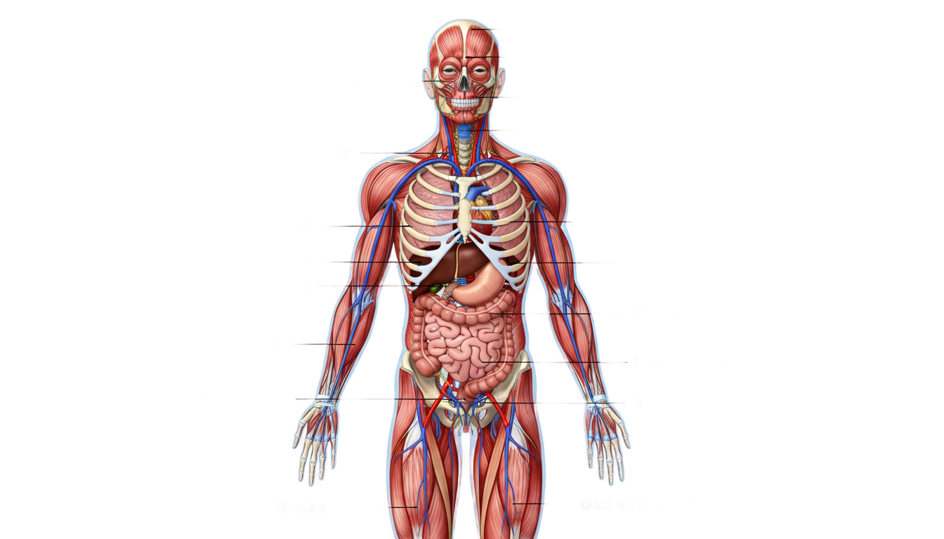 human body diagram png PNG transparent background