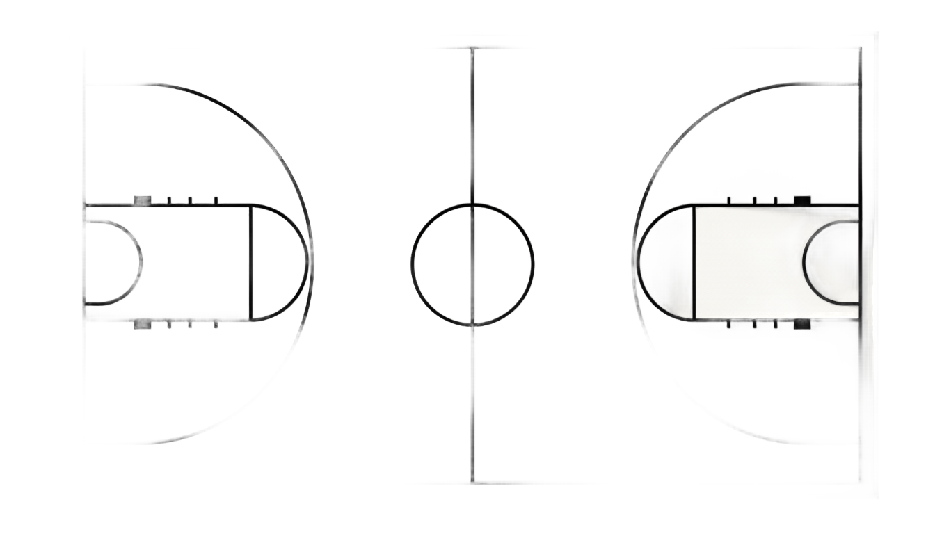 basketball court diagram png PNG transparent background