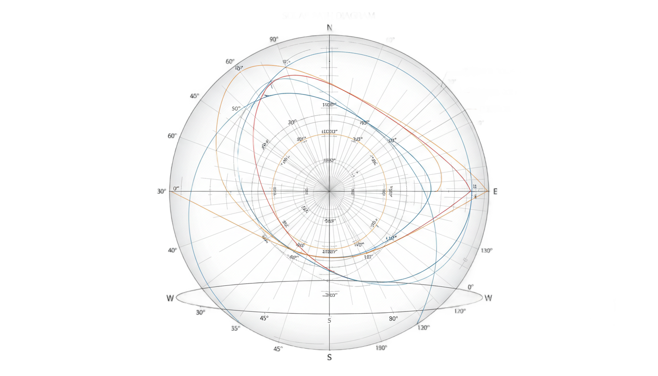 sun path diagram site analysis png PNG transparent background