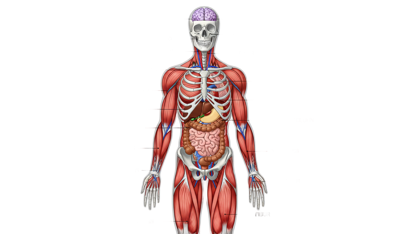 human body diagram png PNG transparent background