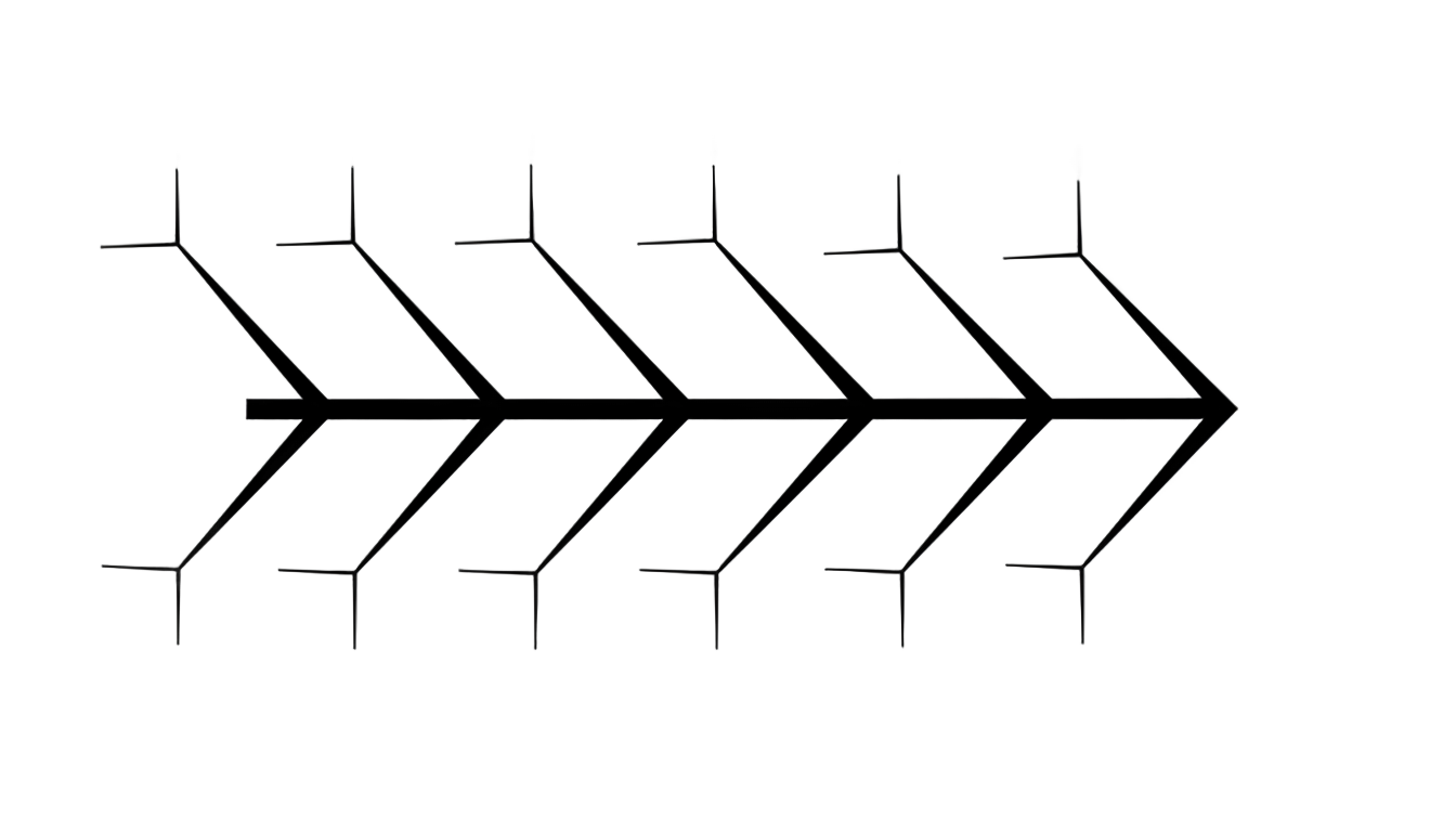 fishbone diagram template png PNG transparent background