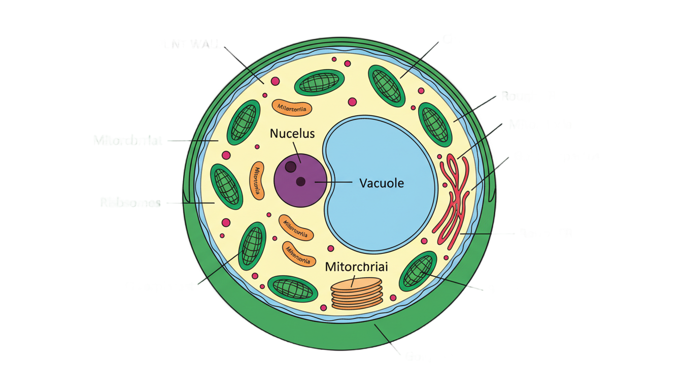plant cell diagram png PNG transparent background