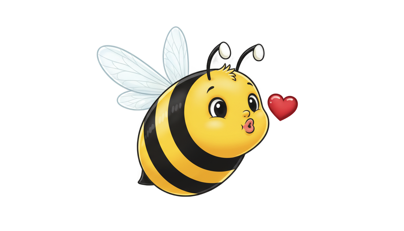 kiss png bee PNG transparent background