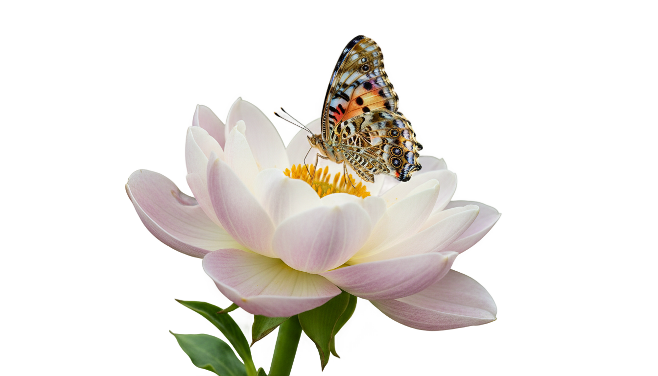 butterfly and flower png PNG transparent background