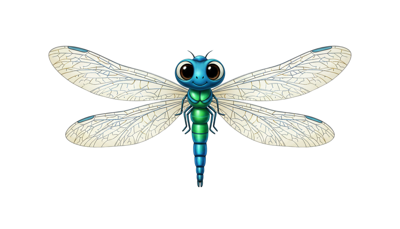 dragonfly png cartoon PNG transparent background
