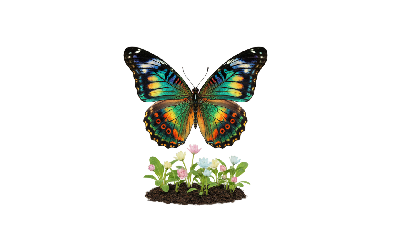 butterfly grow a garden png PNG transparent background