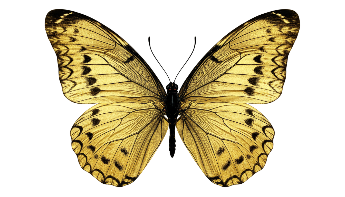 golden butterfly png PNG transparent background