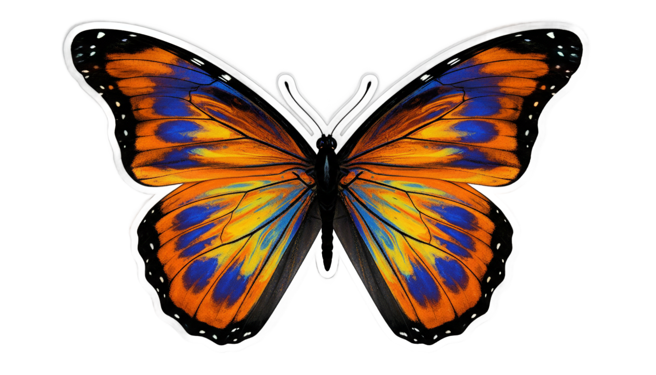 butterfly sticker png PNG transparent background