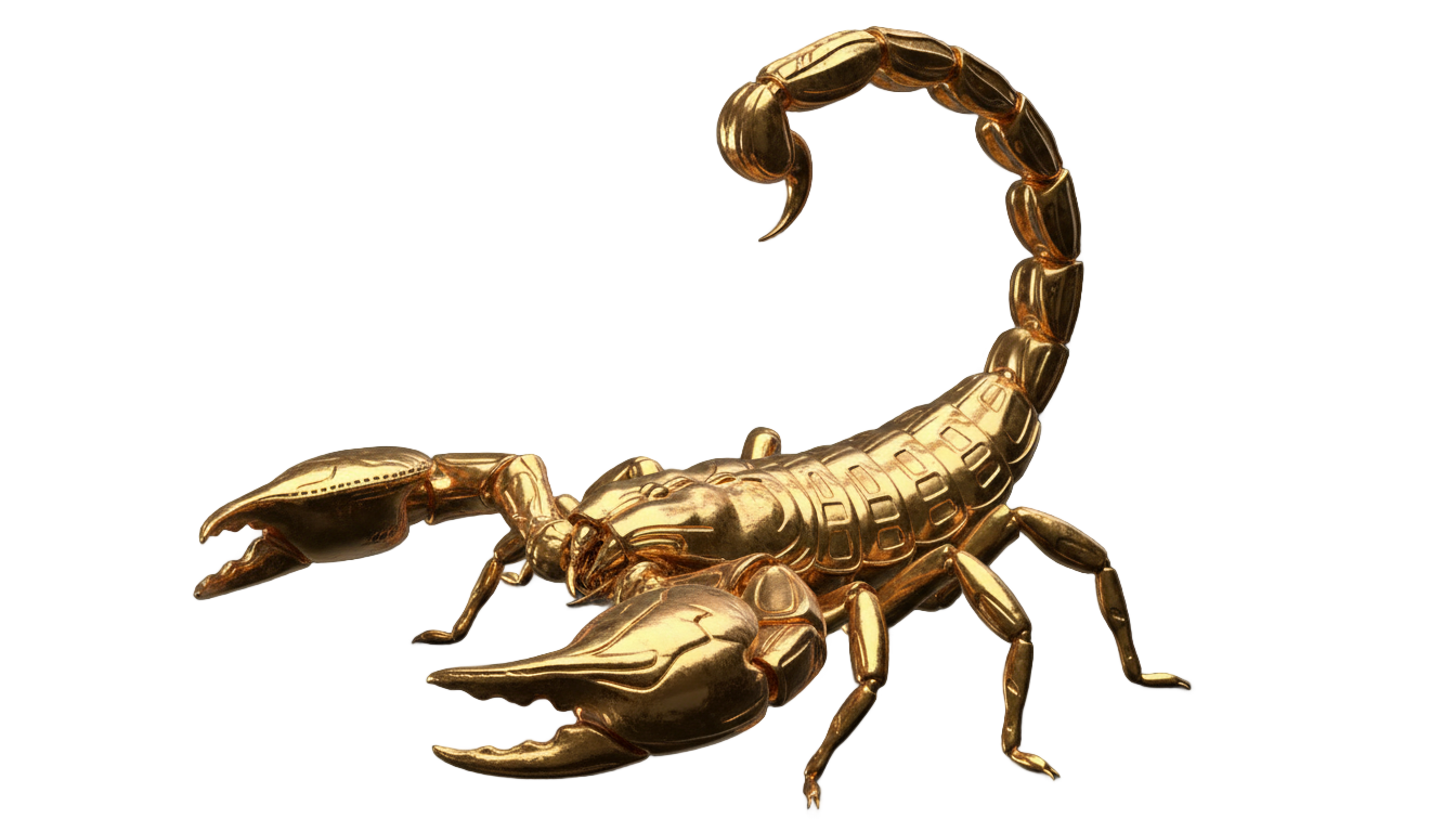 gold scorpion png PNG transparent background