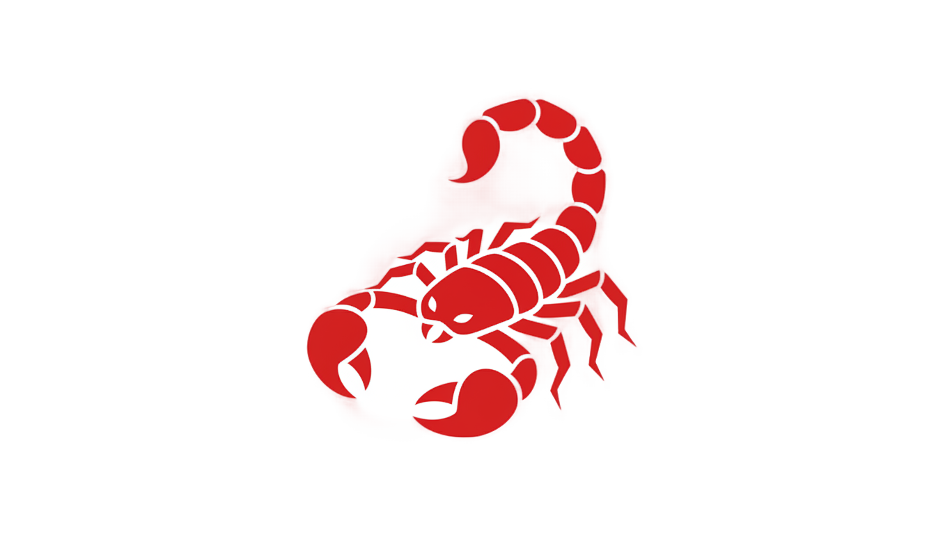 red scorpion logo png PNG transparent background