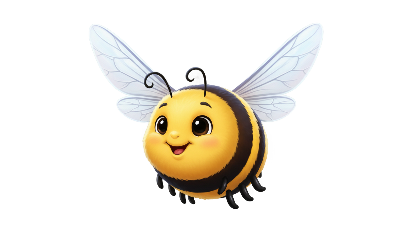honey bee cartoon png PNG transparent background