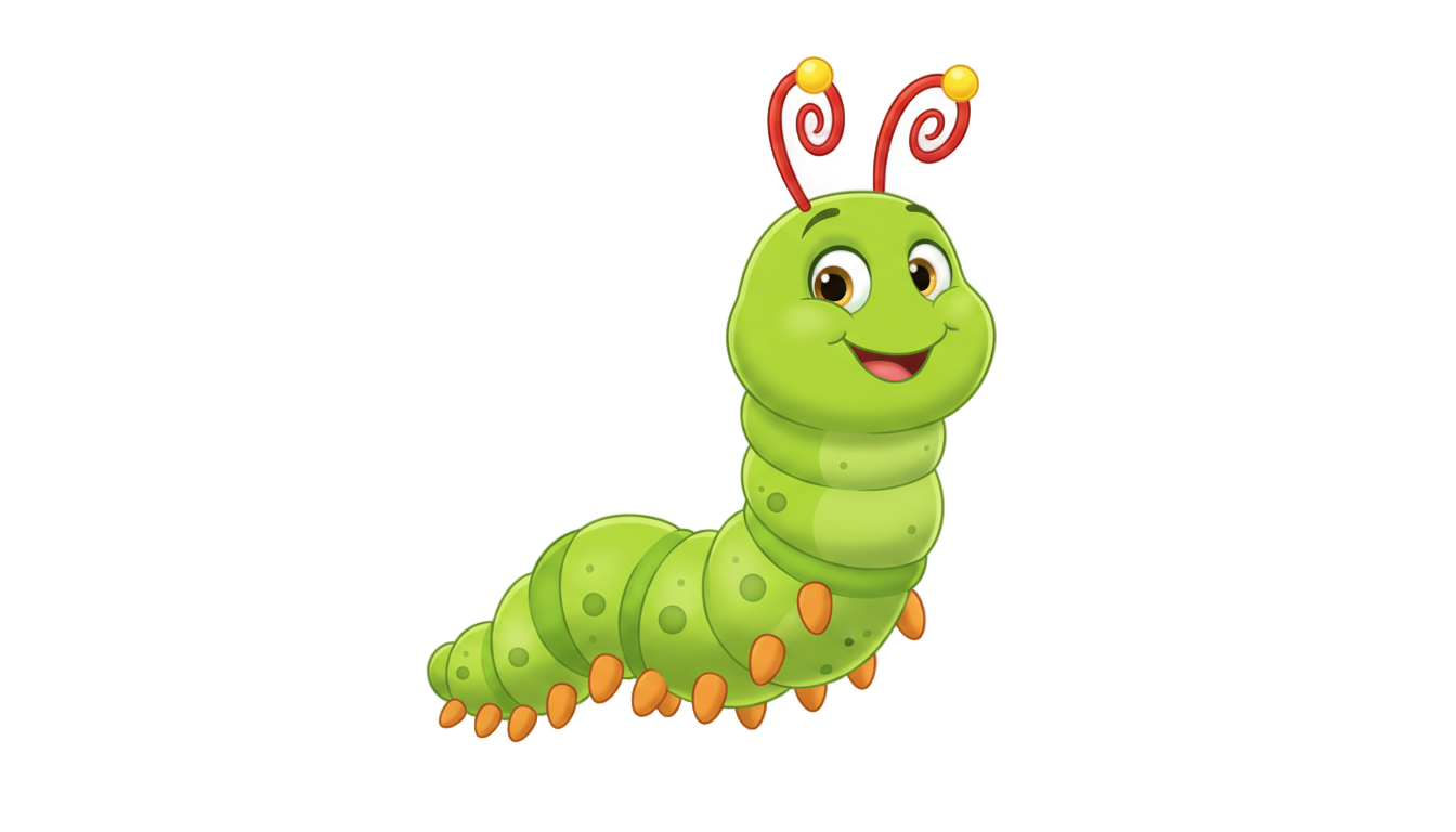 caterpillar cartoon png PNG transparent background