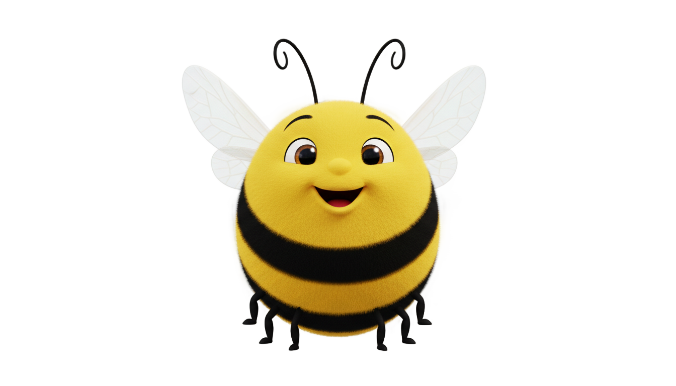 bee cartoon png PNG transparent background